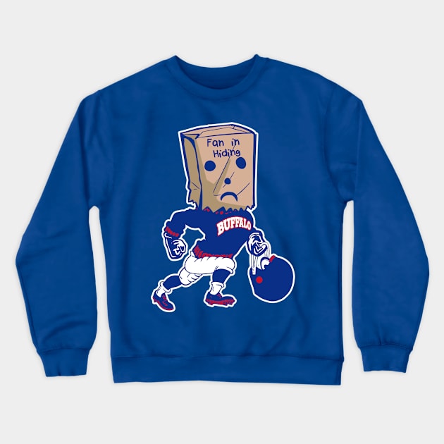 Buffalo Fan In Hiding Crewneck Sweatshirt by darklordpug